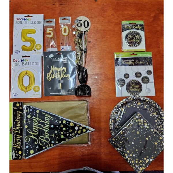 Birthday Package | Black & Gold